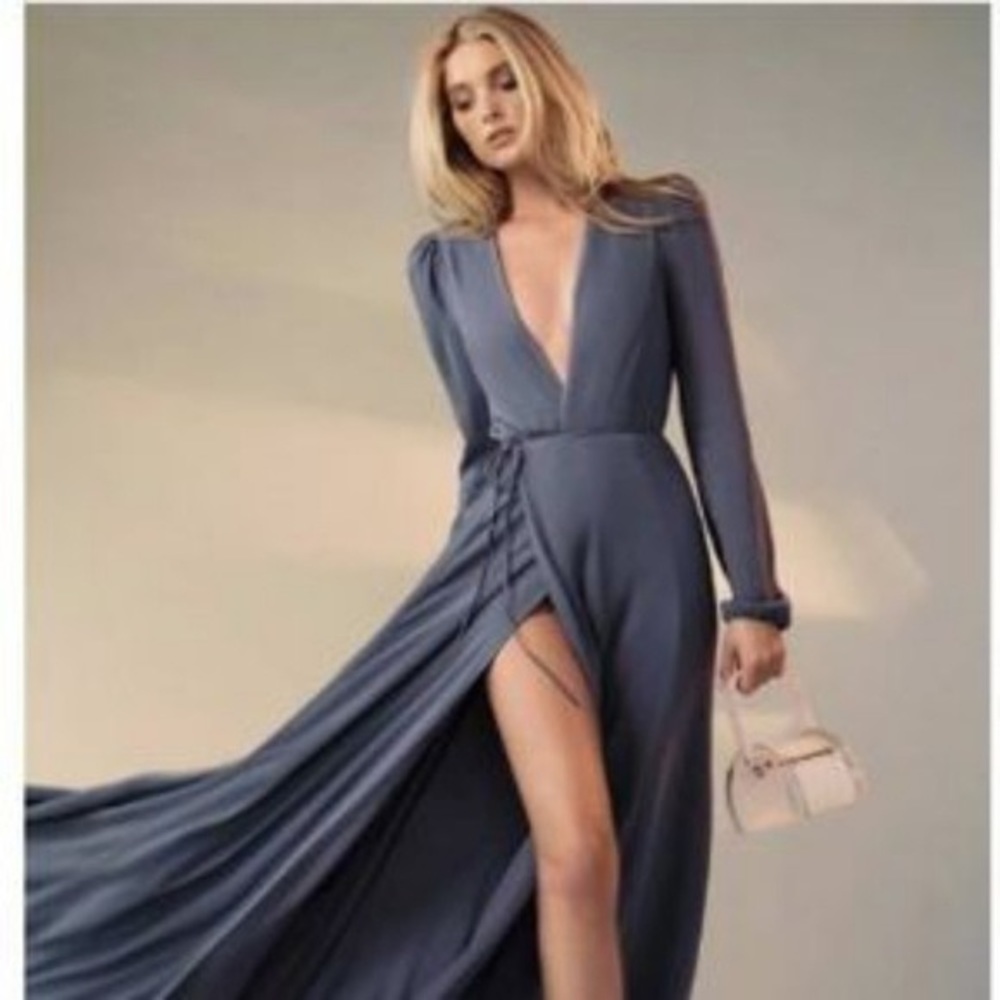 Reformation blue Milan dress